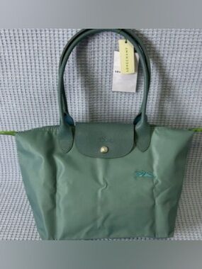 Longchamp Medium Green Tote Bag
